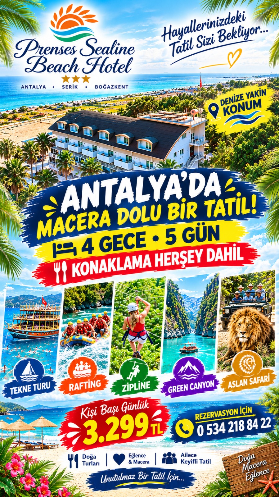 Prenses Sealine Beach Hotel - Antalya Tatil Kampanyası